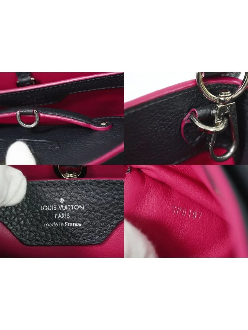 Louis Vuitton LV Capucines PM Taurillon Leather 2-Way Shoulder Bag Cobalt Navy